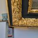 Louis-Philippe mirror, gilded and grey patina, circa 1890.