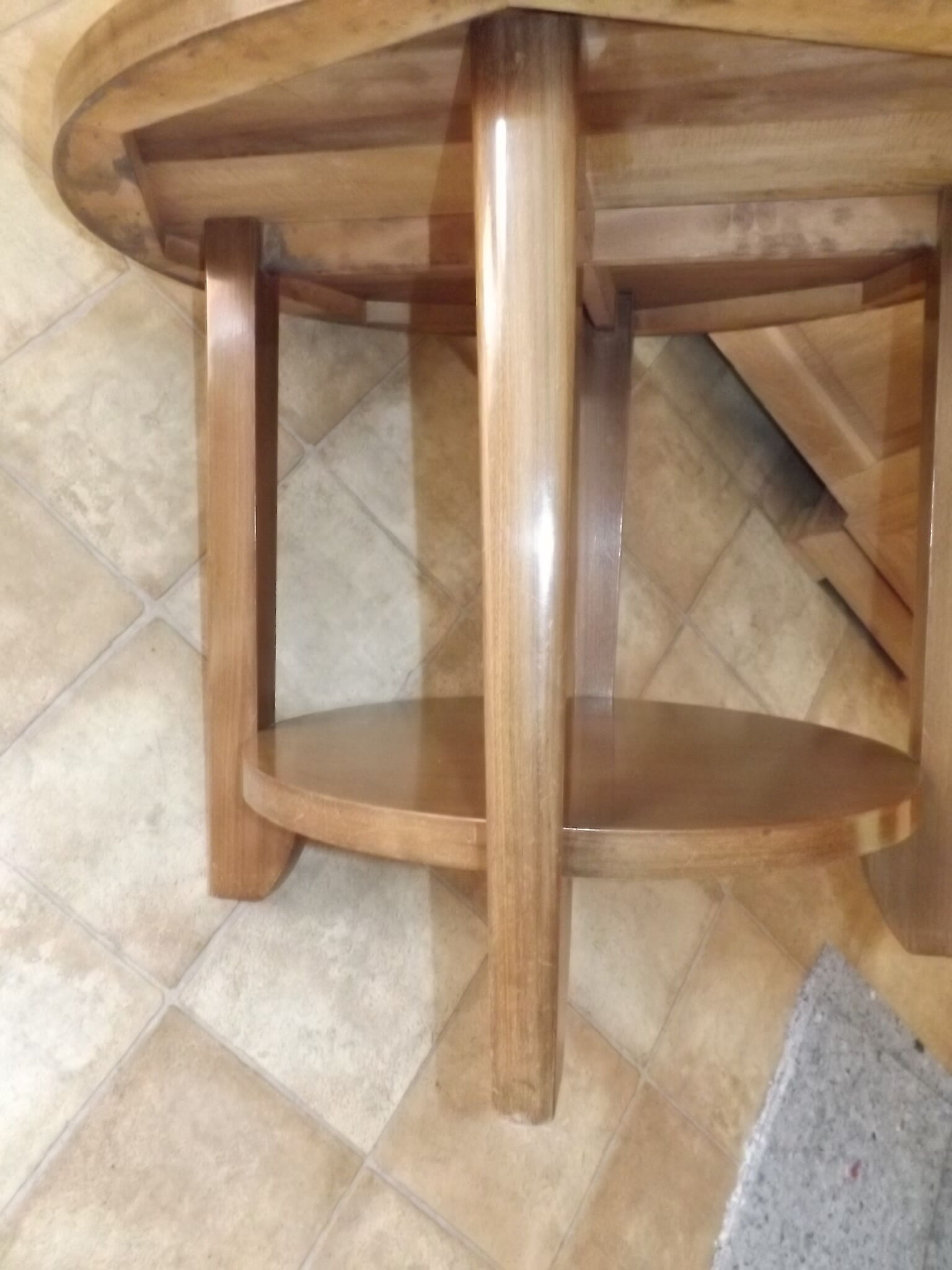 Mahogany coffee table Gaston Poisson art deco 1940