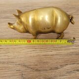 Ancien cochon en laiton / cuivre, des années 1950.