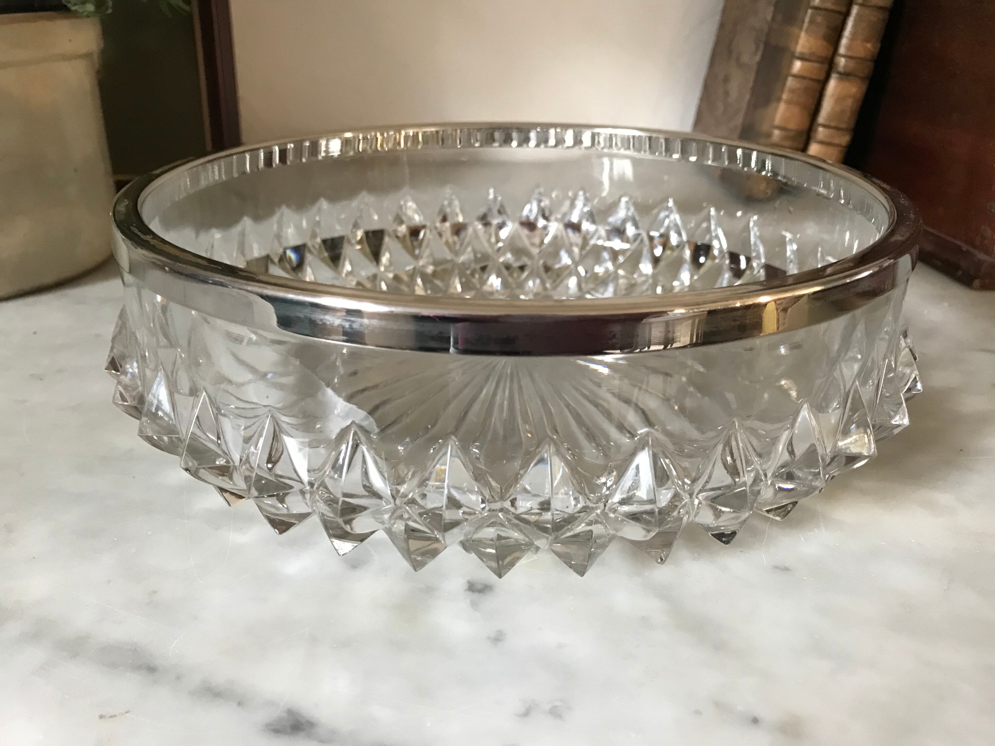 Crystal salad bowl