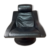 Fauteuil en cuir pivotant