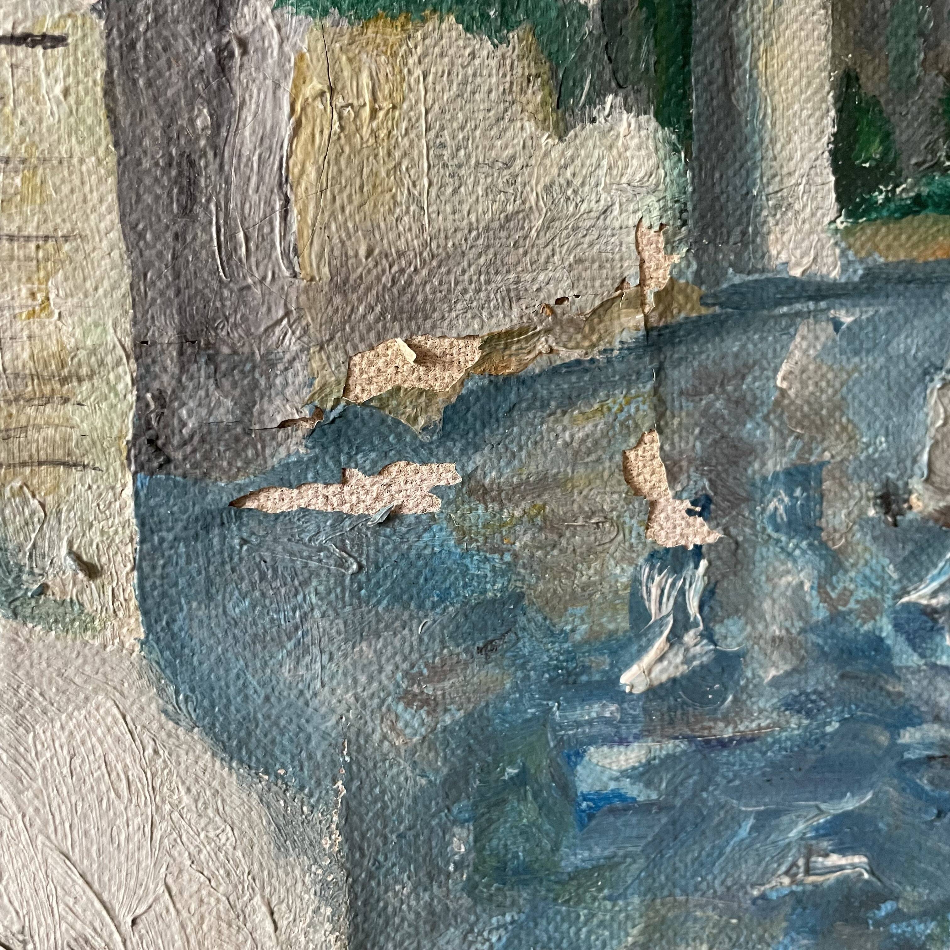 Oil on canvas "View of Corsica" signed and dated 64.