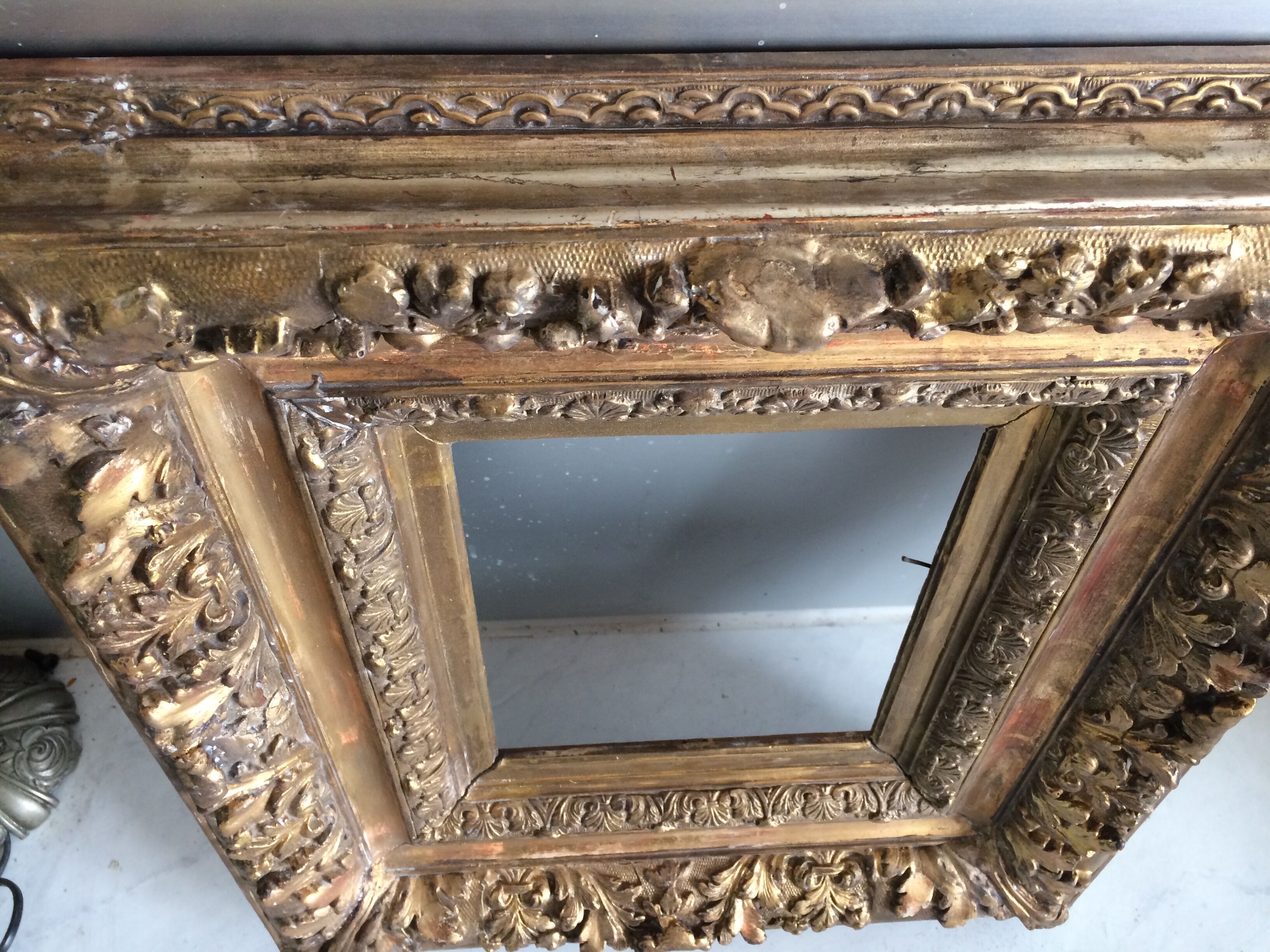 Frame Wood&Stuc/Gilding Gold gold leaves/Decors leaves Oak/XIXth