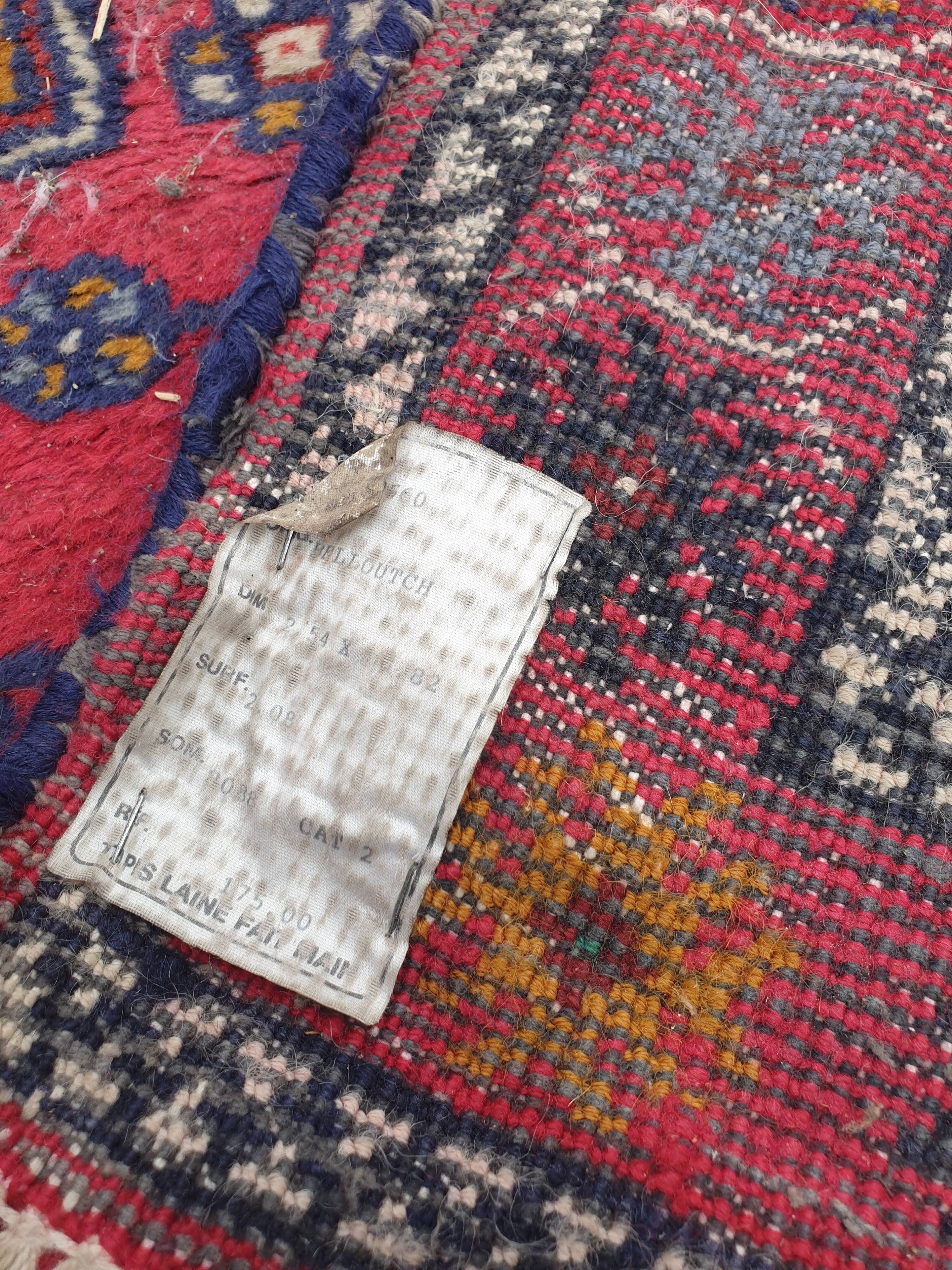 Oriental wool rug entirely handmade