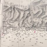 Map of Marseille Méditerranée 1950