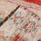 3x7 short vintage oushak runner rug