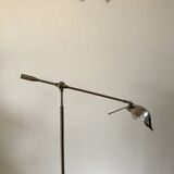 Lampadaire en alu brossé pivotant années 70