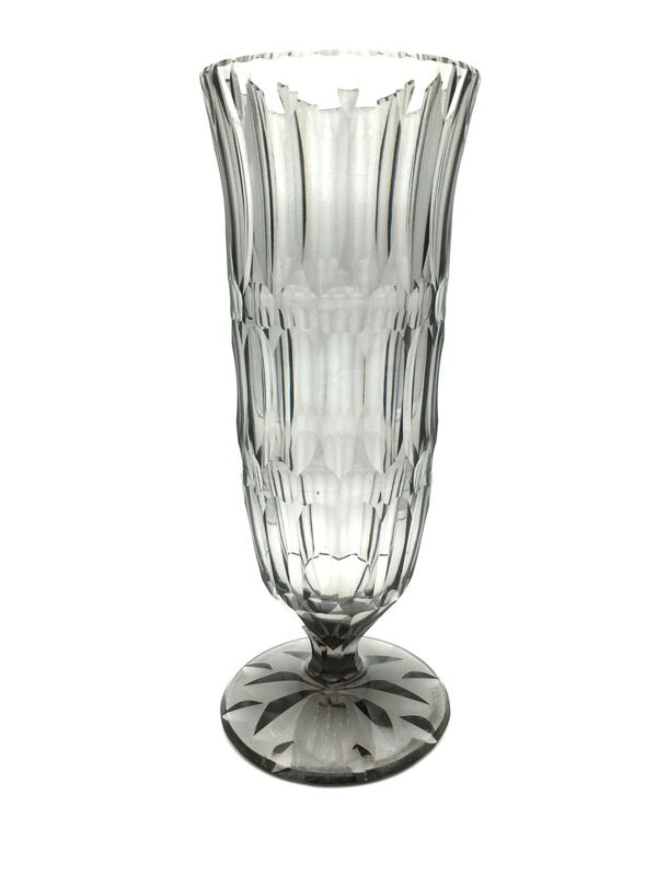 Vase, cristal de Saint Lambert, gris