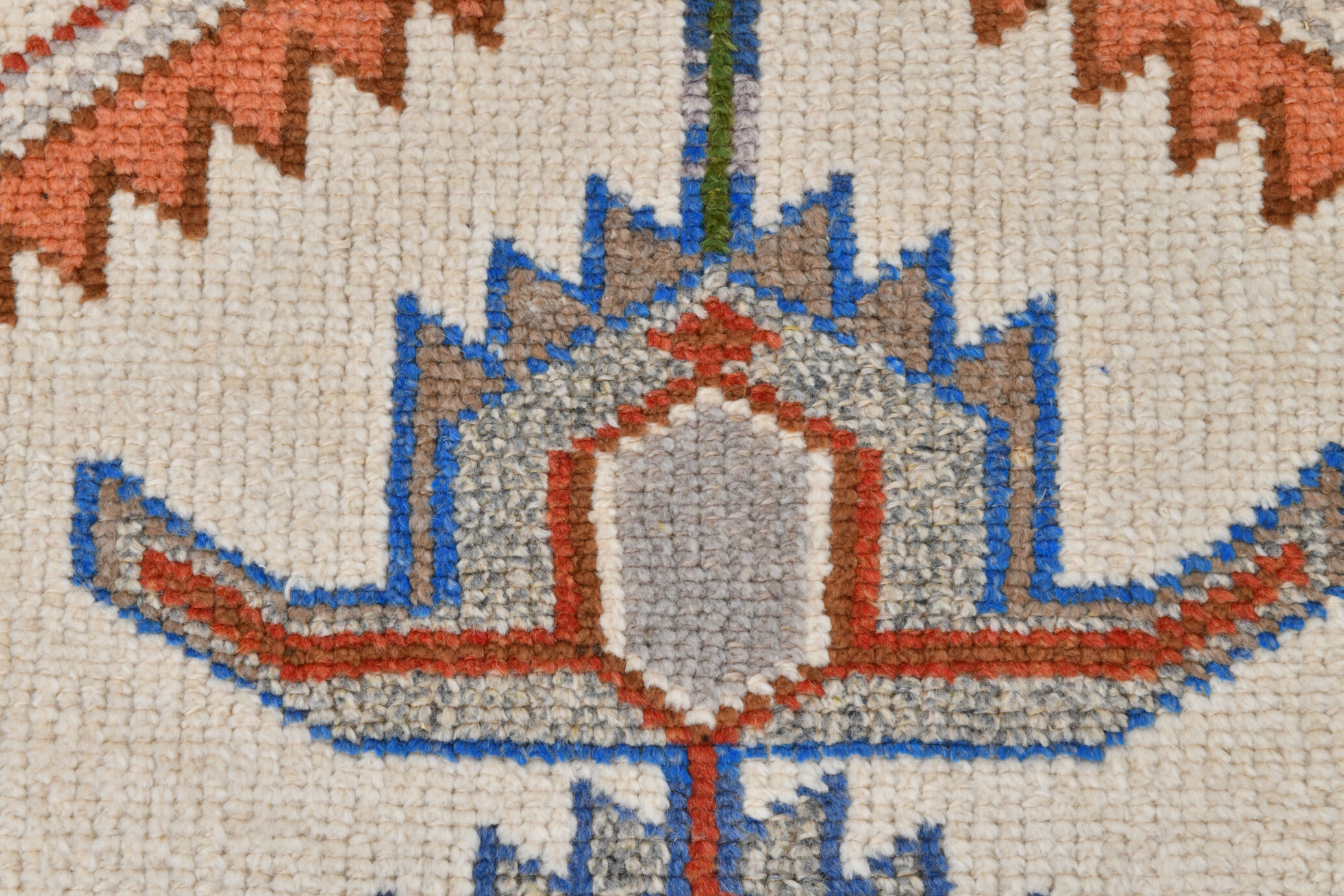 3x11 geometric oushak runner rug,97x348cm