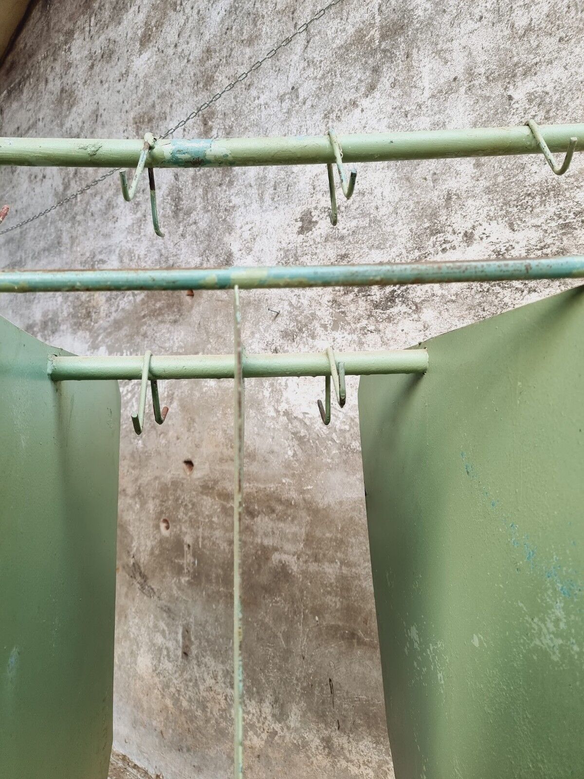 Porte-manteau industriel, porte-robe XXL vert