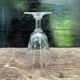 Chiseled crystal wine glasses