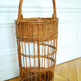 Wicker bottle rack bar basket