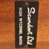 Retro teak 1960s scnadart mid century coffee table