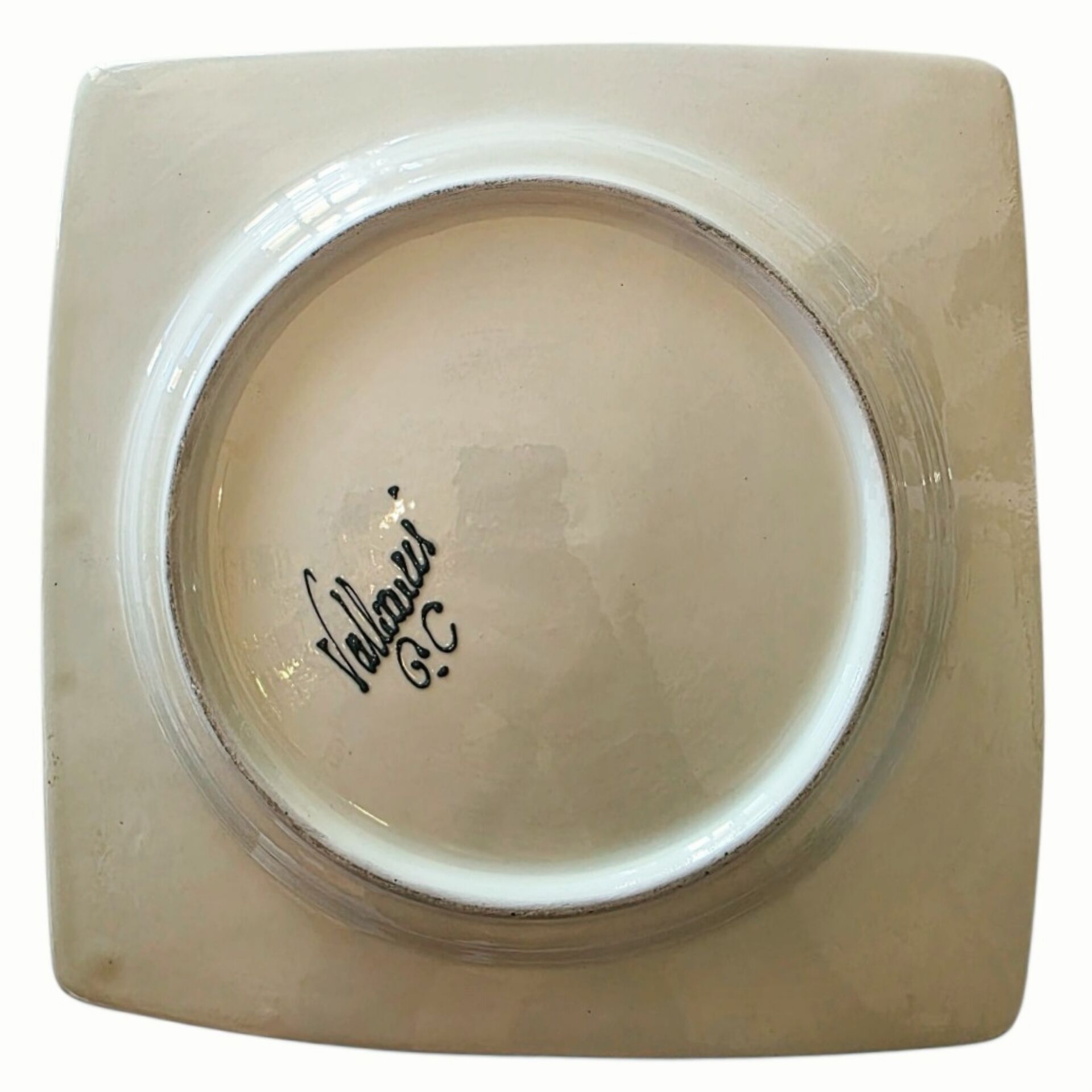 Ceramic plate from Vallauris – Signed G.C. – Circa 1970