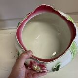 Floral cachepot from the early 20th century in slip