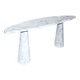 Vintage Eros console by Angelo Mangiarotti for Skipper (1970s) – white Carrara marble
