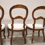 Chaises De Salle à Manger En Noyer, XIXe Siècle