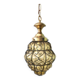 Amber Venetian lantern pendant light
