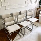 Set of restored vintage chairs with "Luge" feet