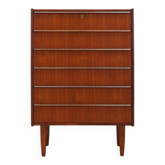 Teak chest of drawers, Danish design, 1970s, production: Denmark
