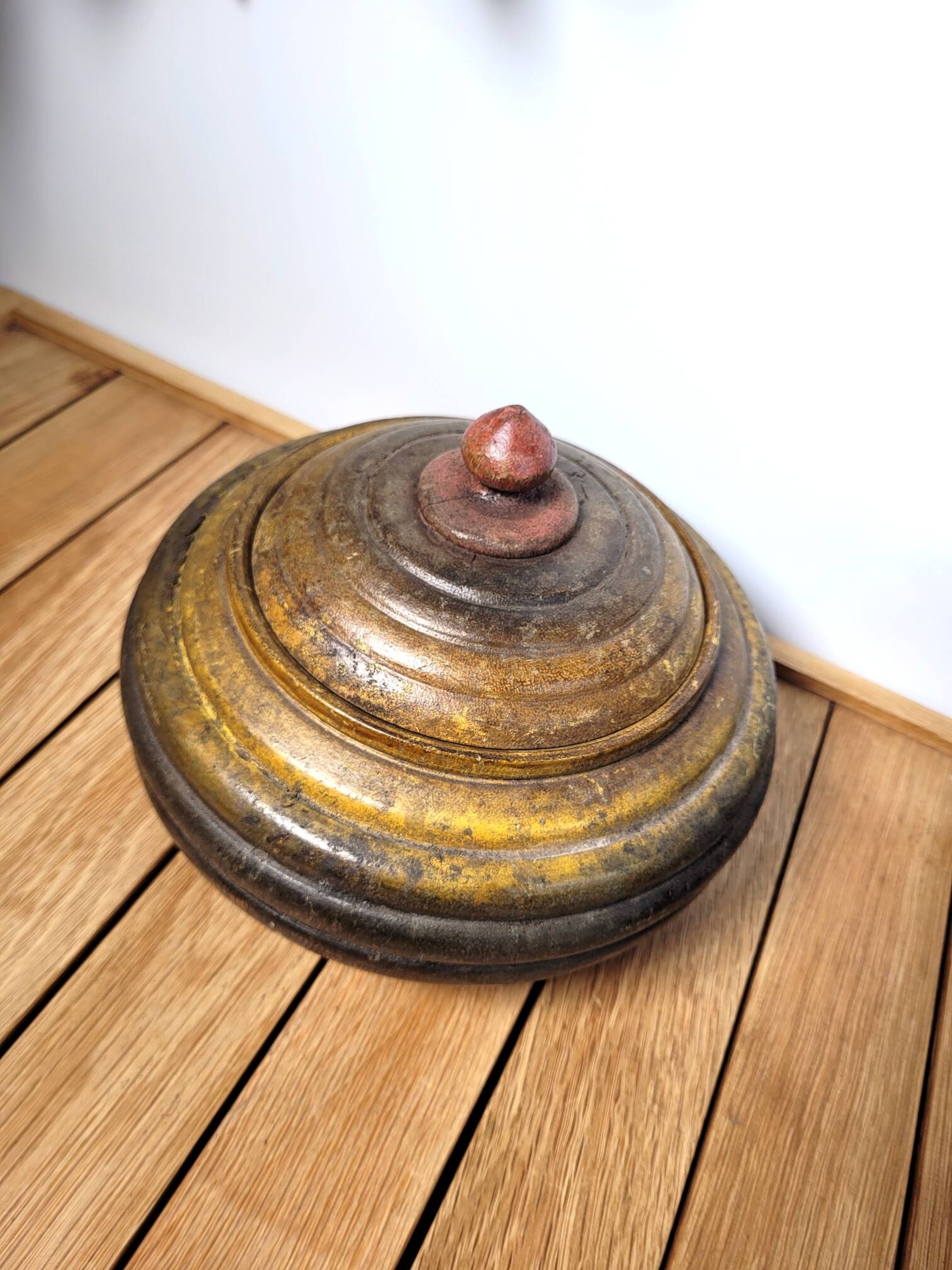 Large ethnic handcrafted wooden box