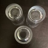 3 grandes verres en cristal dimension : hauteur -135 mm diamètre -0,75 mm