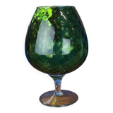 Vase vert, en verre empoli vintage