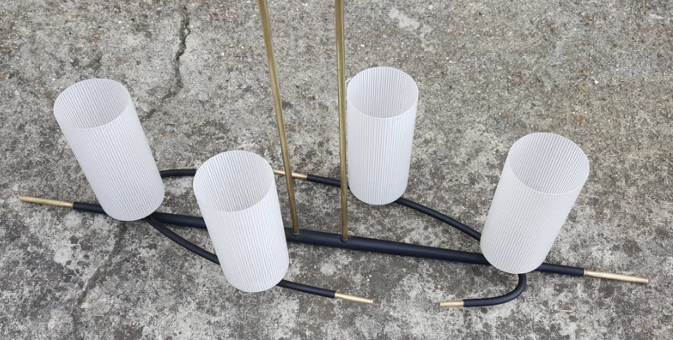 Suspension chandelier 4 fires Arlus 50s