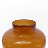 Hans-Agne Jakobsson Markaryd L 10232 Amber Glass Candle Holder 1960
