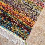 Handmade Azilal Moroccan rug, Berber rug woven from wool.