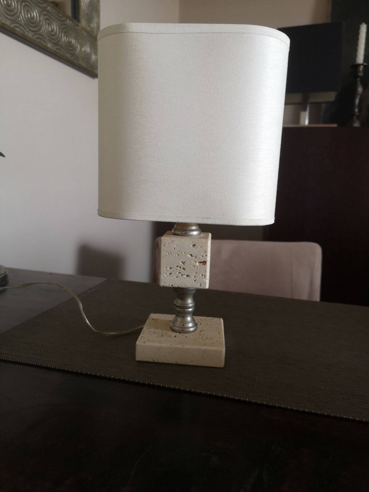 Travertine lamp - 1960s/70s