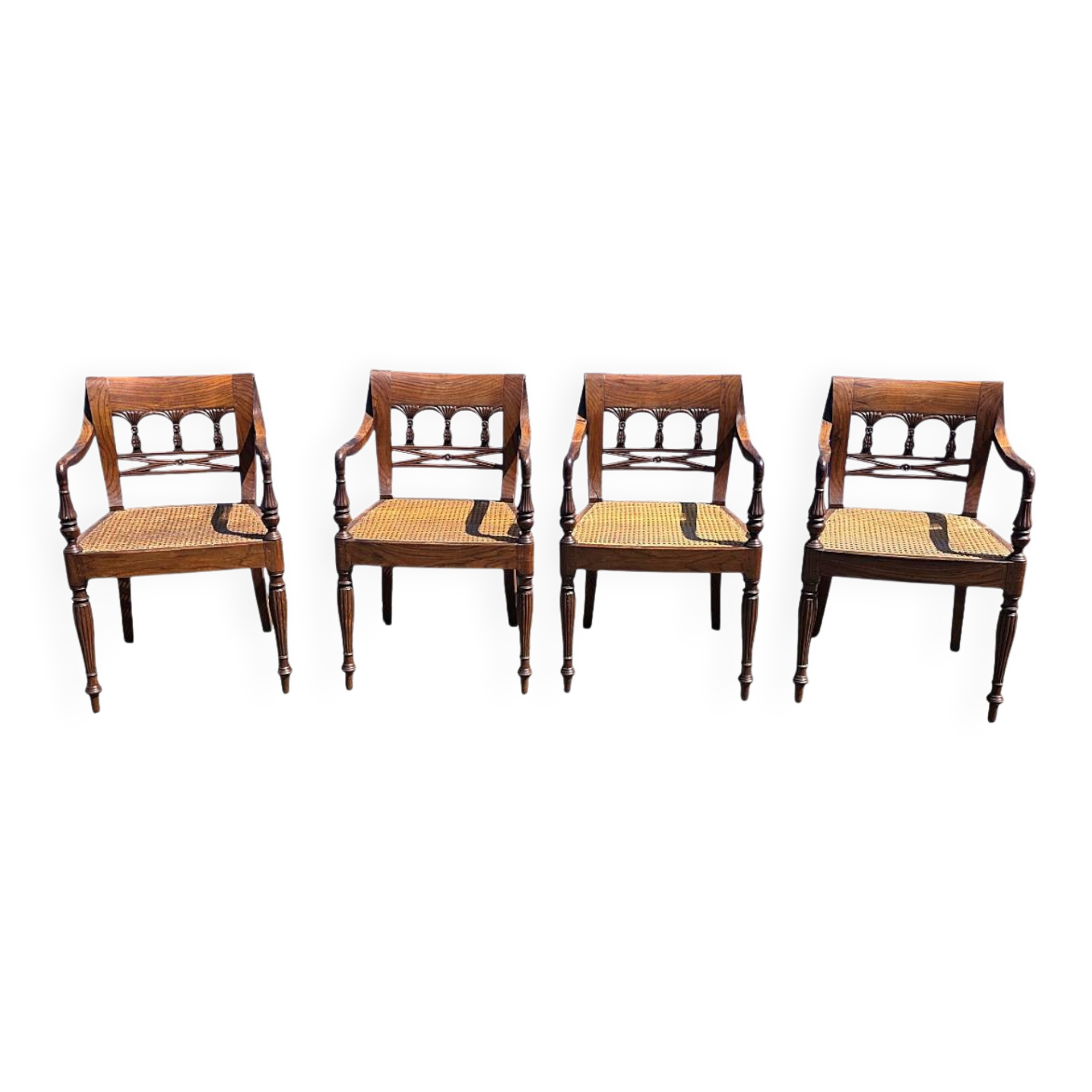 Antique Dutch East Indies Colonial Armchairs, around 1900