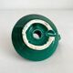 Vintage green ceramic candle holder with twisted handle