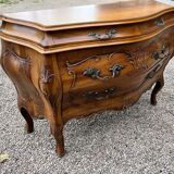 Curved Provençal chest of drawers Louis XV style walnut