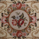 Handwoven Traditional Floral Wool Needlepoint Rug- 91x152cm