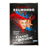 Affiche originale théâtre "Cyrano de Bergerac" Jean-Paul Belmondo 120x175cm 1990