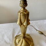 Art Deco gilded bronze lamp base.