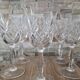 Lot de 6 verres à vin blanc en cristal taillé main