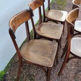Series of 6 vintage restaurant bistro chairs - 1950s