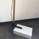 Arc floor lamp gilded stretch 70s