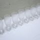 Series of 10 vintage crystal champagne flutes