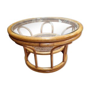 Table basse en rotin