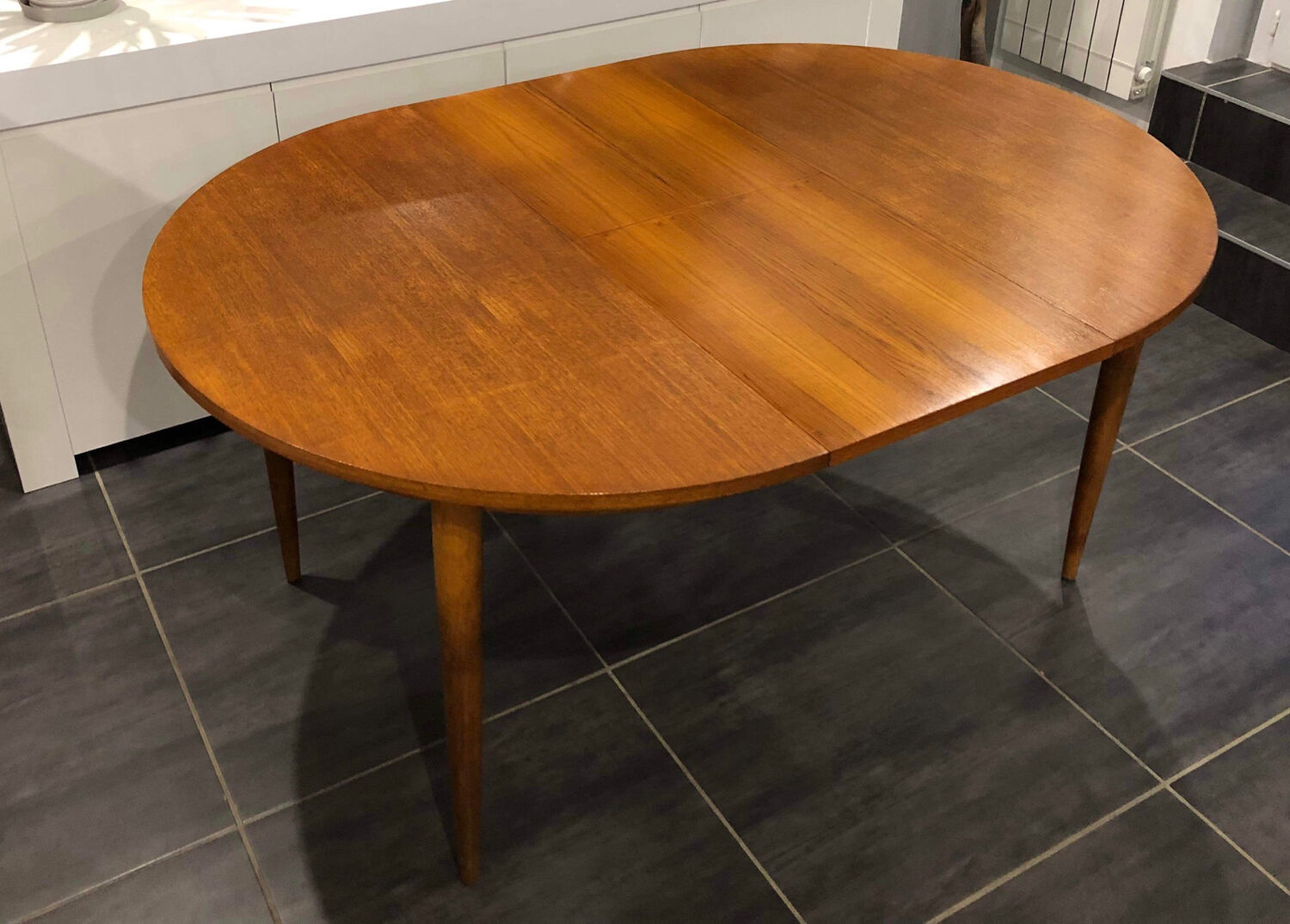 Scandinavian extendable teak table 1970s