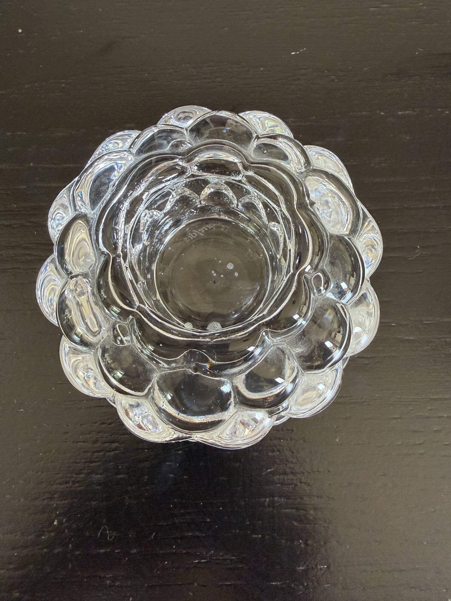 candle holder lantern in crystal Orrefors Sweden