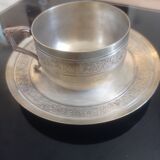 White metal plate and cup