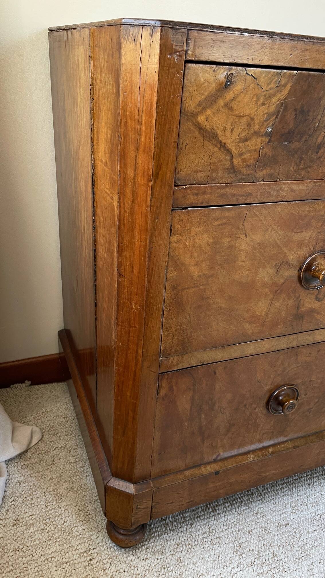 Antique Walnut and Solid Wood Commode