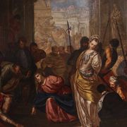 Great 16th-century Venetian painting, Christ and the Adulteress