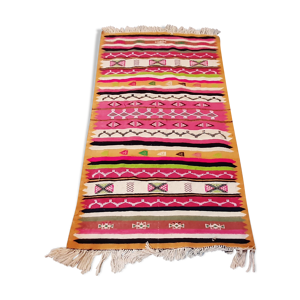 tapis kilim rayé multicolore berbère 160x90cm