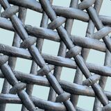 Vintage black rattan headboard 142cm
