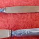 6 dessert knives in silver metal and vermeil